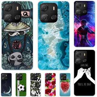 เคสโทรศัพท์มือถือ ซิลิโคนนิ่ม ลายการ์ตูนดอกไม้ แฟชั่น สําหรับ Tecno POP 7 BF6 Tecno POP7 Pro BF7