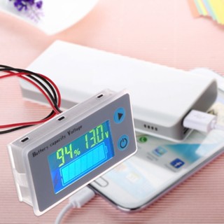 เครื่องทดสอบความจุแบตเตอรี่ โวลต์มิเตอร์ 10-100V พร้อมหน้าจอ LCD สําหรับรถยนต์