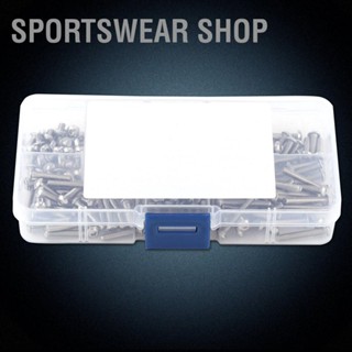 Sportswear Shop สกรู น็อต หัวซ็อกเก็ตหกเหลี่ยม สเตนเลส M3 Ss304 พร้อมกล่อง 230 ชิ้น