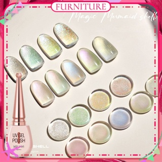 ♕Xiejayi Aurora Ice เจลทาเล็บใส Summer Jelly Mermaid Shell Series Phototherapy Glue Nail Art For Nail Shop 9 Color 15Ml FURNITURE