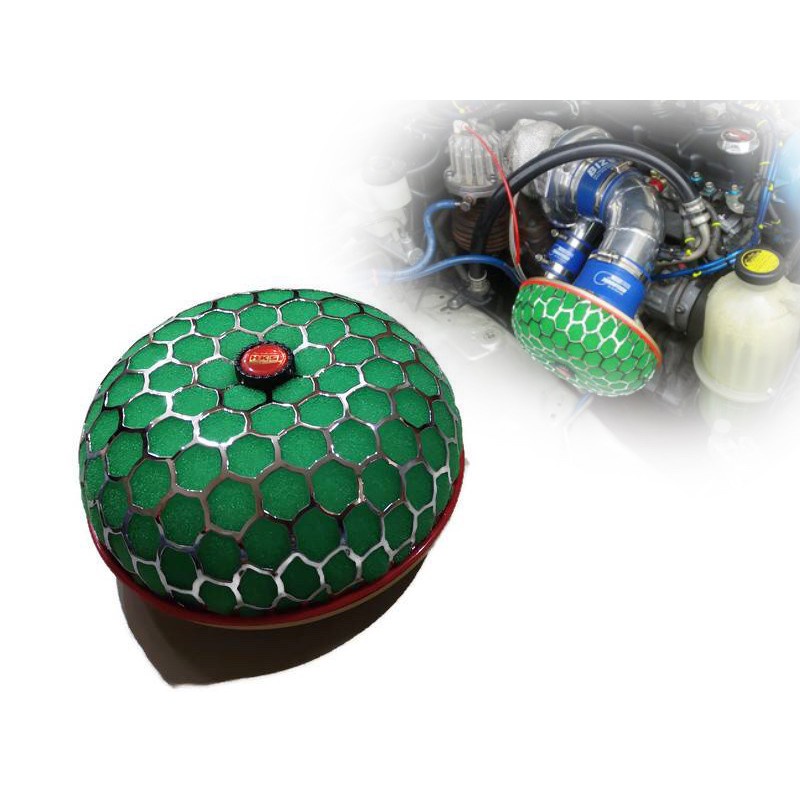 *ส่งเร้ว* กรองเปลือย กรองอากาศ กรองซิ่ง กรองทรงเห็ด  HKS สีเขียว ปาก 2.5  นิ้ว ( hks2.5'')HKS สีเขีย