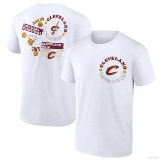 เสื้อยืดแขนสั้น พิมพ์ลาย NBA Cavaliers HQ1 สีขาว พลัสไซซ์ สําหรับผู้ชาย และผู้หญิง เหมาะกับการเล่นกีฬาบาสเก็ตบอล QH1