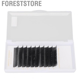 Foreststore   Grafting  10 Rows Black 0.07mm Width 0.6in Length  for Makeup Salons