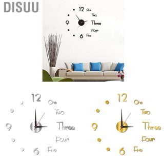 Disuu Night Light Wall Clock Frameless Decorative Luminous Silent Clock for Living Room Bedroom