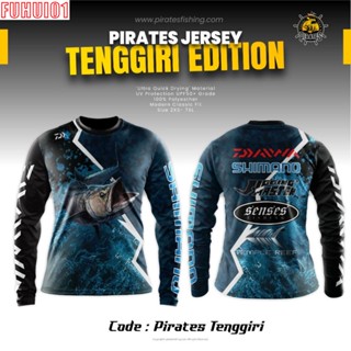 (Fuhui01) เสื้อแจ็กเก็ตตกปลา แต่งระบายน้ํา | Baju PANCING PIRATE TENGGIRI EDITION | เสื้อกีฬาตกปลา TENGGIRI EDITION