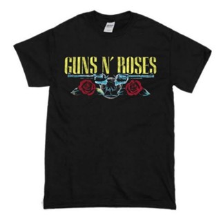 พร้อมส่ง ผ้าฝ้ายบริสุทธิ์ T-Shirt     BAND GNR - Logo 2  Kaos Gun N Roses   PRIA WANITA  BAJU DEWASA DAN ANAK  T SHIRT