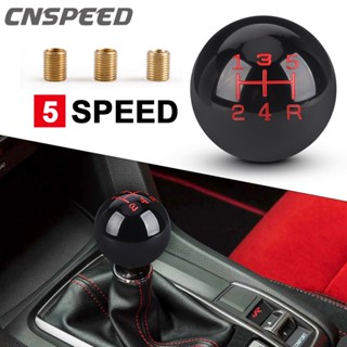 Cnspeed ลูกบิดเกียร์ JDM 5 ความเร็ว พร้อมอะแดปเตอร์ M8 M10 M12 แบบเปลี่ยน