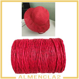 [Almencla2] กระดาษถักโครเชต์ เส้นด้าย Raffia สําหรับตกแต่ง DIY