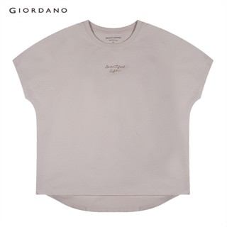 GIORDANO เสื้อยืดผู้หญิง Womens Loose Fit Printed Tee 05323216