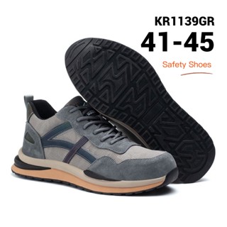 รองเท้าเซฟตี้แฟชั่น 41-45 Safety Composite Toe รองเท้าเซฟตี้ ผ้าใบเซฟตี้ KR1139