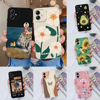 เคสโทรศัพท์มือถือ ซิลิโคนนิ่ม ผิวด้าน กันกระแทก ปิดด้านหลัง ลายการ์ตูนผีเสื้อ ดอกไม้น่ารัก คุณภาพสูง สําหรับ Samsung Galaxy A04E A04E A 04E