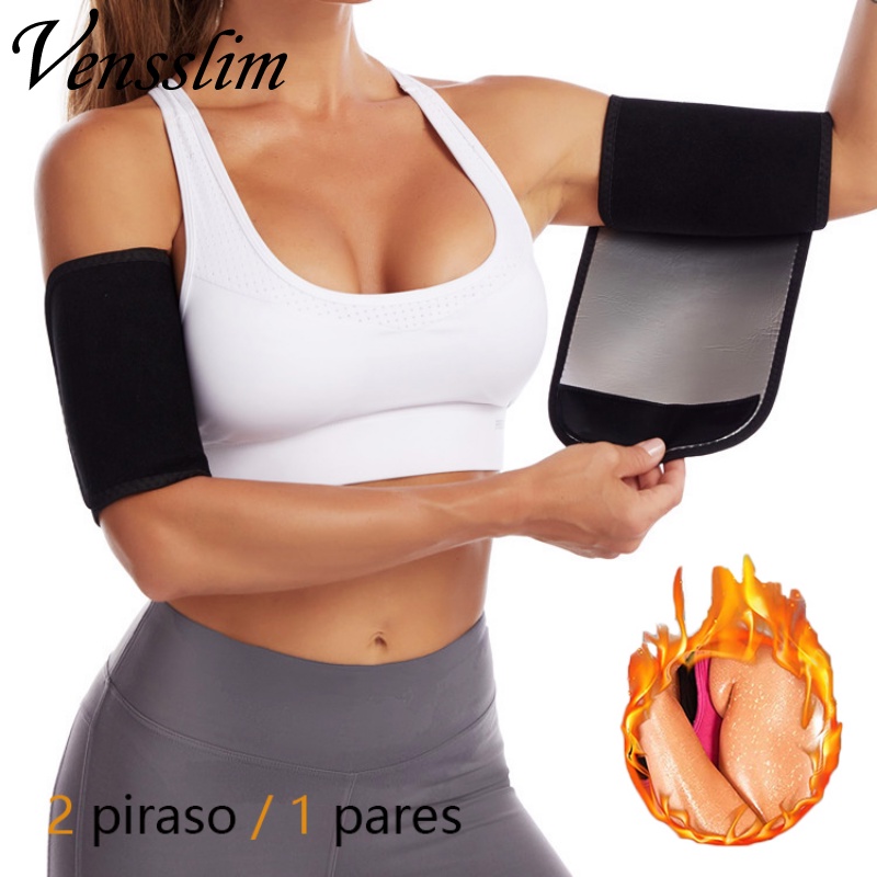 Vensslim 2 ชิ้นแขน Trimmer Shapers เข็มขัดสําหรับผู้หญิงร้อน Thermo ซาวน่าเหงื่อเทรนเนอร์สายคล้องฟิตเนส Slimming Corset