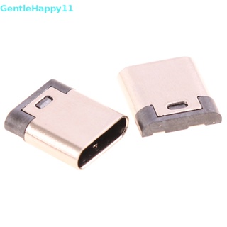 Gentlehappy ซ็อกเก็ตเชื่อมต่อ USB Type-C 2pin ตัวเมีย 3A กระแสไฟสูง 10 ชิ้น