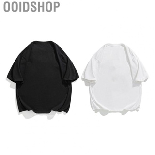Ooidshop Letter Print T Shirt  Loose Soft Stylish Short Sleeve T Shirt Crewneck Cotton Elegant  for Outdoor Activity for Men
