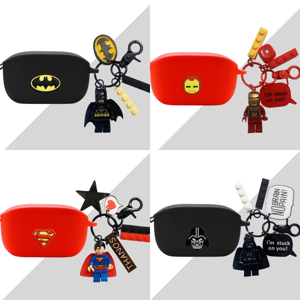 For JBL Wave Buds Case Cute Piggy Keychain Pendant JBL Wave100 TWS Silicone Soft Case Cartoon Coke J