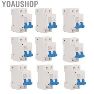 Yoaushop Small Circuit Breaker  DC500V DIN  Installation 2P Mini DC Circuit Breaker Pa66 6kV Uimp  for Solar PV System