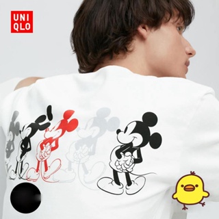 👕🔥เสื้อยืดพิมพ์ลาย Uniqlo ผู้ชาย/ผู้หญิง (UT) (แขนสั้น Disney Couple) 456310