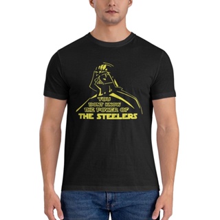 เสื้อยืด ผ้าฝ้ายแท้ พิมพ์ลาย Darth Vader Pittsburgh Steelers Power Jersey คุณภาพสูง สําหรับผู้ชาย