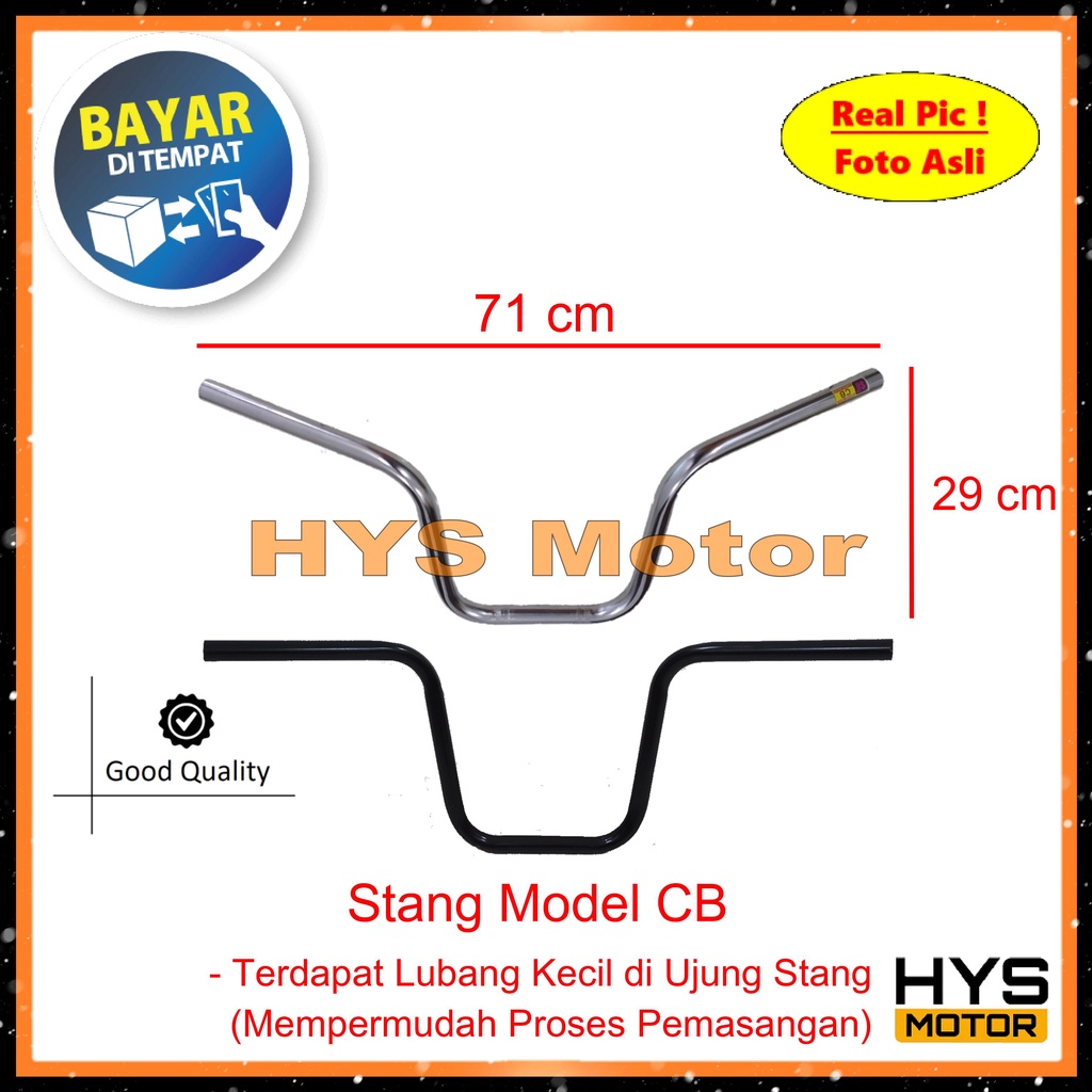 HYC CB-CHROME แฮนด์ - แฮนด์พวงมาลัยมอเตอร์ไซค์รุ่นสากล Ninja Beat Street Vixion GSX Verza Trail Byso