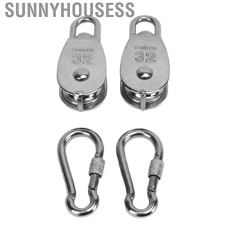 Sunnyhousess Rotating Pulley Block  Prevent Entanglement Wear Resistant Single Sheaved Rotating Pulley Block 360 Degree Stable  for Household