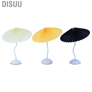Disuu Nightstand Light  Cloth Lampshade USB Rechargeable Breathable Umbrella Shape Decorative Comfortable Lighting Bedside Lamp 220V  for Bedroom
