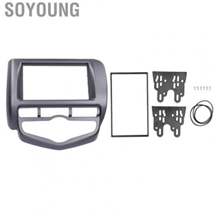 Soyoung 2Din Stereo  Fascia DVD Audio  Panel Frame for Honda Fit/Jazz/City 2002-2008 Auto AC RHD