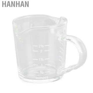 Hanhan Glass Measuring Cup Reusable Measuring Shot Glass Heat Resistant for Office for Home