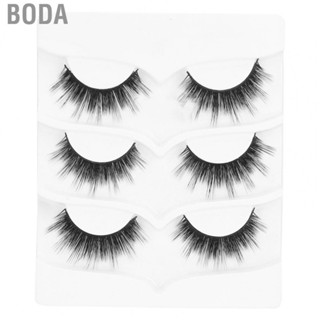 Boda 3 Pairs Makeup  Reusable Fake Eyelashes Thick Volume Eye Lashe