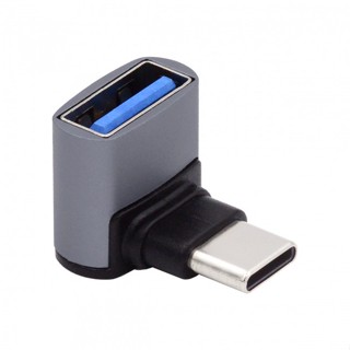 Xiwai อะแดปเตอร์ USB-C Type-C เป็น USB 3.0 ตัวเมีย OTG 90 องศา สําหรับแล็ปท็อป แท็บเล็ต โทรศัพท์