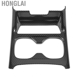 Honglai Center Console Cup Holder Decorative Cover  Sporty Design Solid Long Lifespan Center Console Cup Holder Frame Trim Scratch Resistant Quick Installation  for Car