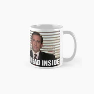 [พร้อมส่ง] แก้วมัก พิมพ์ลาย I Am Dead Inside Michael Scott สไตล์คลาสสิก เรียบง่าย สําหรับใส่เครื่องดื่ม ชา กาแฟ