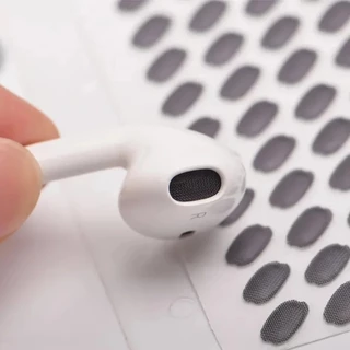 สติกเกอร์ตาข่ายโลหะ ป้องกันฝุ่น แบบเปลี่ยน สําหรับหูฟัง Apple AirPods 1 2 10 ชิ้น
