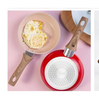 กะทะเคลือบหินอ่อน กระทะ Non stick อย่างหนา 16 ซม.