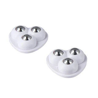HGOUGV656Z6 4/16 ชิ้น Sticky Swivel Pulley ห้องครัวเครื่องใช้ไฟฟ้าขนาดเล็กวางถังสีขาว Universal Self-กาวล้อ
