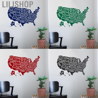 Lilishop Wall Art Decal USA  State  Home Office Decoration for Bedroom Living Room Window