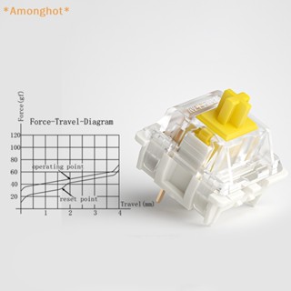 Amonghot&gt; ใหม่ คีย์บอร์ดเชิงเส้น 5 พิน สีเหลืองน้ํานม 2 ชิ้น