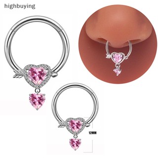 [highbuying] จิวสะดือ สเตนเลส รูปหัวใจ เครื่องประดับร่างกาย จมูก สุดเท่ มีสินค้า