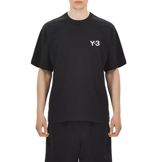 Yohji Yamamoto Y3 เสื้อยืดลําลอง แขนสั้น คอกลม พิมพ์ลายภาพวาดสีน้ํามัน สีดํา สีขาว เข้ากับทุกการแต่งกาย สไตล์อเมริกัน สําหรับผู้ชาย