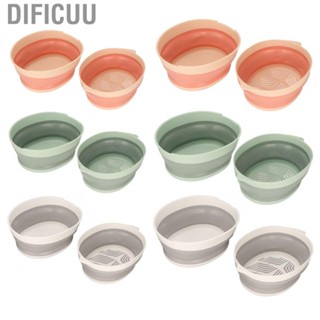 Dificuu Double Layer Drain   Hanging Hole Design Double Layer Colander  for Travel