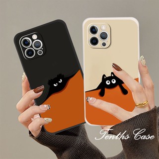 เคสโทรศัพท์มือถือ ซิลิโคน ลายแมวดํา สําหรับ OPPO A55 A78 A57 A16K 17K A57 A77 A76 A96 A16 A16s A15S A74 A54 A93 A95 A94 A5 A9 A53 A33 A32 2020 Reno 8T 5Pro 7Z 6Z A52 A92 A5s A12 A3s เคส