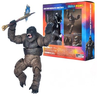 โมเดลฟิกเกอร์ SHM Godzilla vs King Kong Gorilla Super Movable ของเล่นสําหรับเด็ก 2021