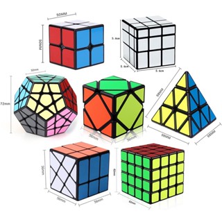 Qiyi Magic Cube 2x2 3x3 4x4 Windmill Megaminx ลูกบาศก์กระจก และลูกบาศก์พีระมิด ความเร็วราบรื่น คอลเลกชัน ปริศนา ลูกบาศก์ ของขวัญสําหรับเด็ก