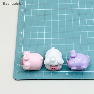 Flashquick พวงกุญแจเรซิ่น รูปมงกุฎ หมูอ้วนน้อย แฮนด์เมด DIY