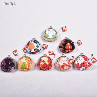 [Firefly] กระเป๋าใส่เหรียญ กุญแจ กระเป๋าถือ หลายสี ลายแมวนําโชค น่ารัก