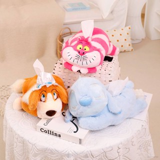 กล่องกระดาษทิชชู่ รูปตุ๊กตา Disney Stitch Cheshire Cat Nana Dog น่ารัก สําหรับตกแต่งบ้าน รถยนต์