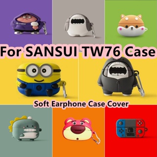 พร้อมส่ง!  เคสหูฟัง แบบนิ่ม ลายการ์ตูน สําหรับ SANSUI TW76 TW76