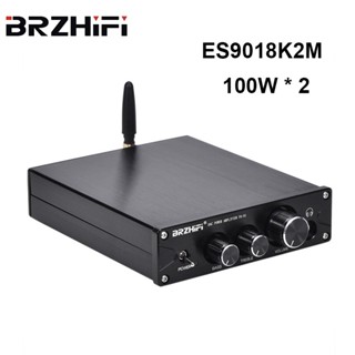 Brzhifi HiFi PA-01 เครื่องขยายเสียงสเตอริโอ บลูทูธ 5.0 APTX ES9018K2M DAC Class D 100W*2 พร้อมแอมป์หูฟัง สําหรับโรงละครเสียง