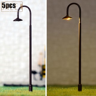 【ONCEMOREAGAIN】Painted Lights LED Street O Gauge Train Path Lamp Post Wall Light Model