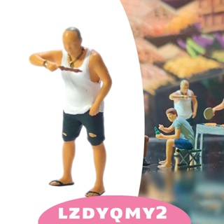 [Lzdyqmy2] ฟิกเกอร์เรซิ่น รูปคน บาร์บีคิว 1/64 สําหรับตกแต่งภูมิทัศน์ขนาดเล็ก