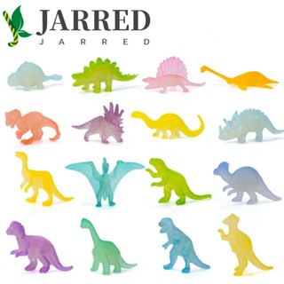 Jarred โมเดลฟิกเกอร์ไดโนเสาร์เรืองแสงในที่มืด ของเล่นสะสม สําหรับเด็กผู้ชาย 16 ชิ้น ต่อถุง